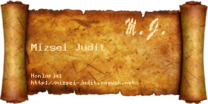Mizsei Judit névjegykártya